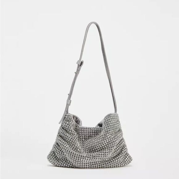 Zara Handbags - ZARA SHIMMERY MINI BUCKET BAG